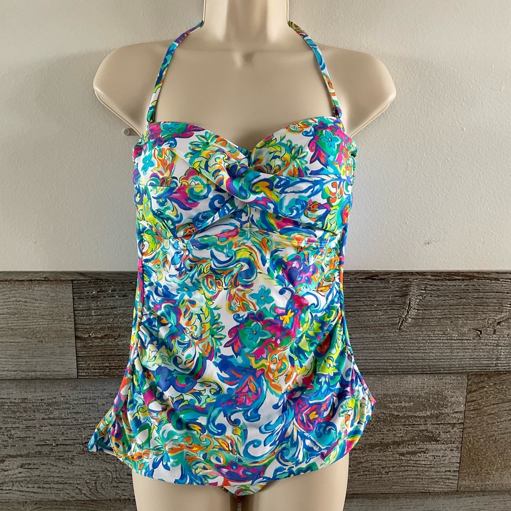 LAUREN RALPH LAUREN
Women's Printed Twist Convertible Tankini Swimsuit
